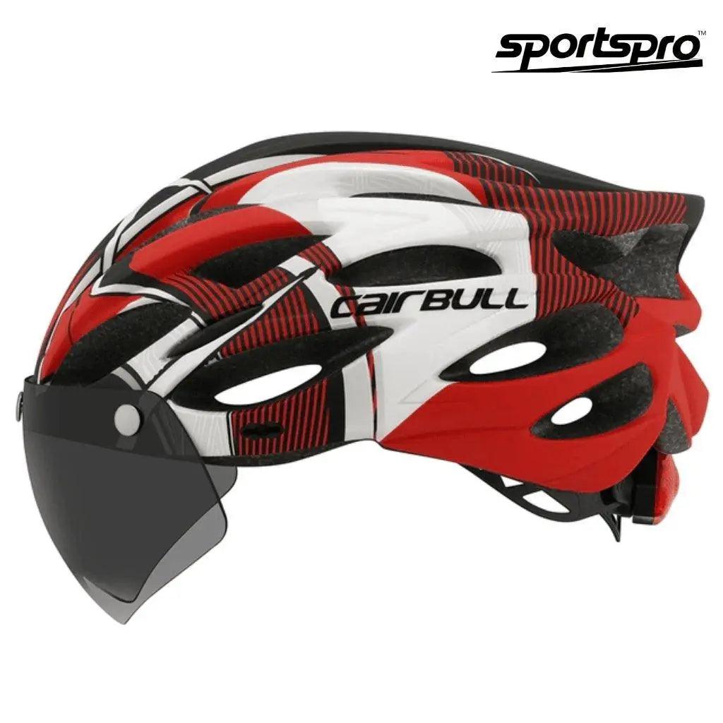 Capacete de ciclismo CAIRBULL™ com LED e viseira - Sports Pro