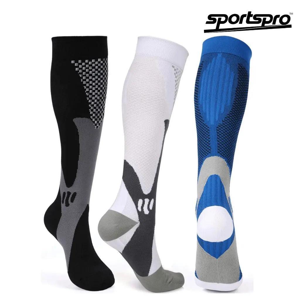 Meia compressão esportiva Mask Pro™ - Ciclismo, Basquete e Corrida Pro - Sports Pro